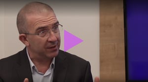 TOMIA CEO Howard Stevens being interviewed at MWC 2022.